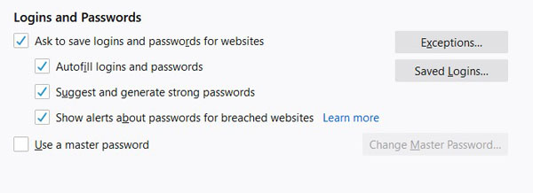 Comment afficher l'emplacement des mots de passe enregistrés dans les navigateurs Yandex, Google Chrome, Mozilla Firefox, Opera et Microsoft Edge