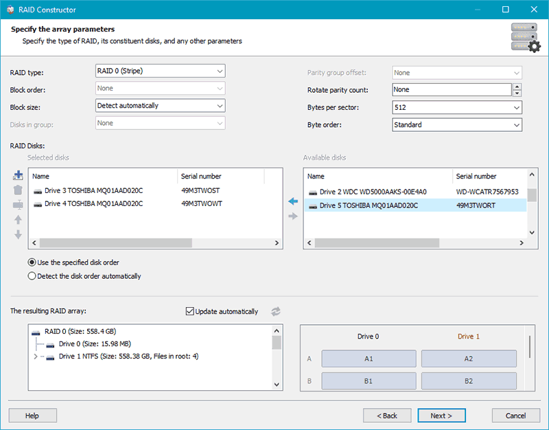 Création de RAID avec Intel Rapid Storage Technology