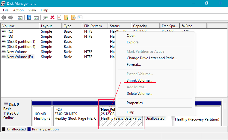 Étendre le volume non disponible sous Windows 11
