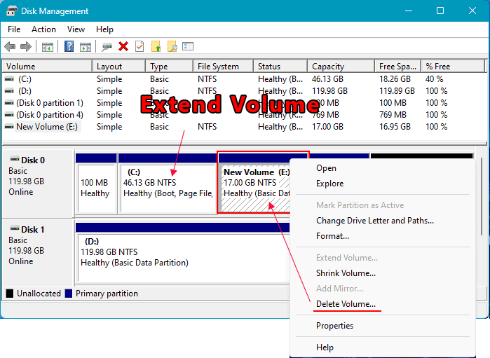 Comment étendre un volume sous Windows 11