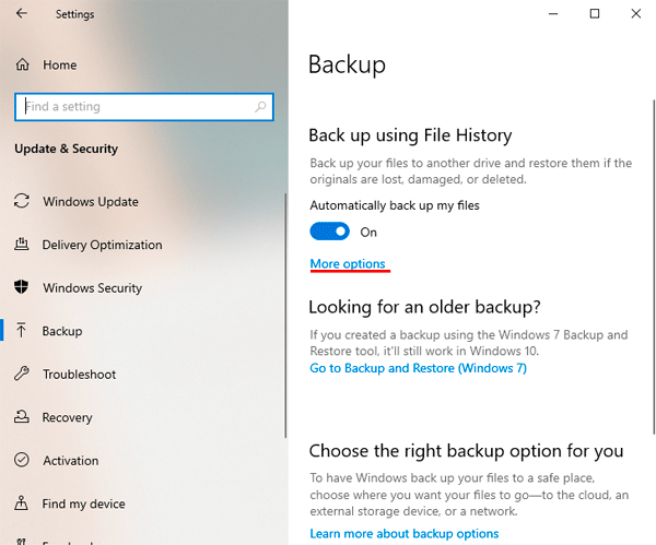 Consultez l'historique des fichiers Windows pour récupérer les fichiers supprimés.