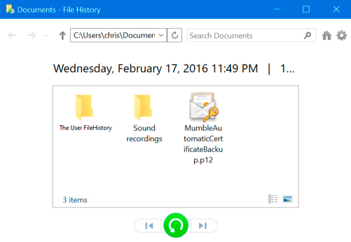 Utilisation, configuration et récupération de fichiers à l'aide de la fonctionnalité « Historique des fichiers » dans Windows 10 Utilisation, configuration et récupération de fichiers à l'aide de la fonctionnalité « Historique des fichiers » dans Windows 10