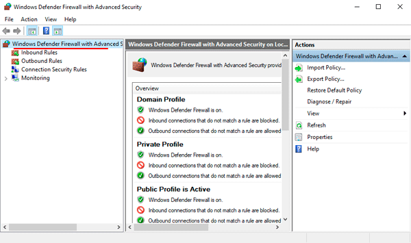 How can I setup and shutdown Windows Firewall