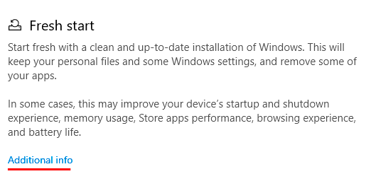 Réinstallation rapide de Windows avec la fonction « Nouveau départ »