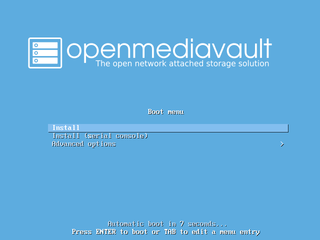 Installation d'OpenMediaVault