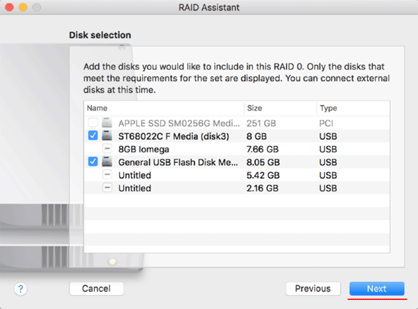 Créer un RAID logiciel sous macOS