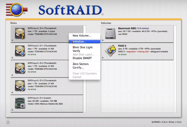 Création d’un RAID logiciel sous macOS