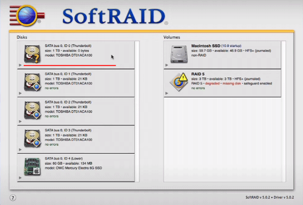 Création d’un RAID logiciel sous macOS
