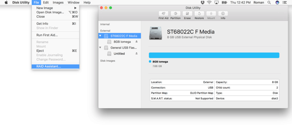Créer un RAID logiciel sous macOS