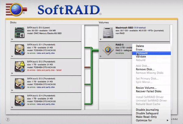 Création d’un RAID logiciel sous macOS