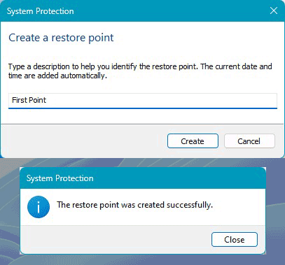 Créer un Point de Restauration sous Windows 11