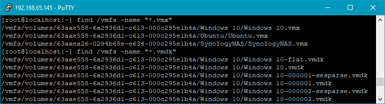 Où VMWare vSphere ESXi stocke les fichiers de machine