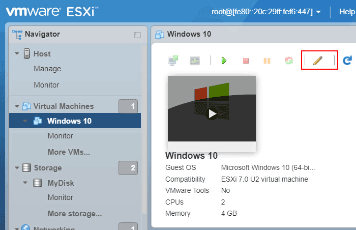 Où VMWare vSphere ESXi stocke les fichiers de machine