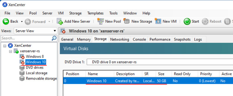 Récupération d'une machine virtuelle XenServer