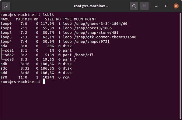 Liste des disques connectés sous Linux