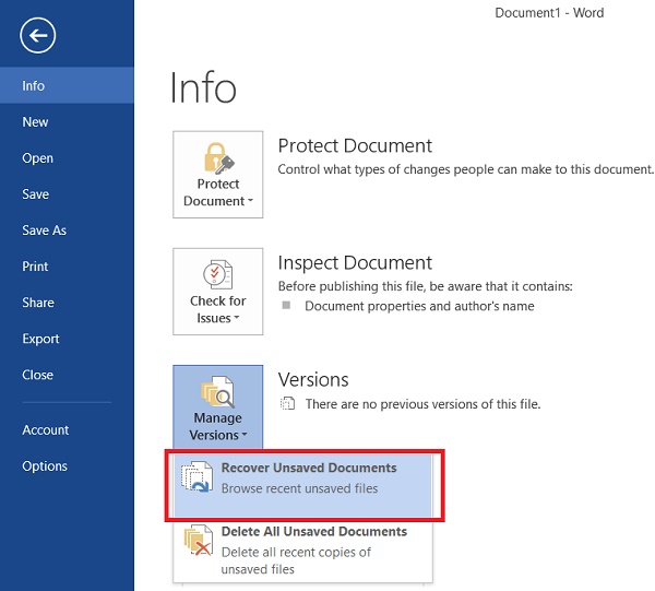 Comment récupérer des documents Microsoft Word non enregistrés