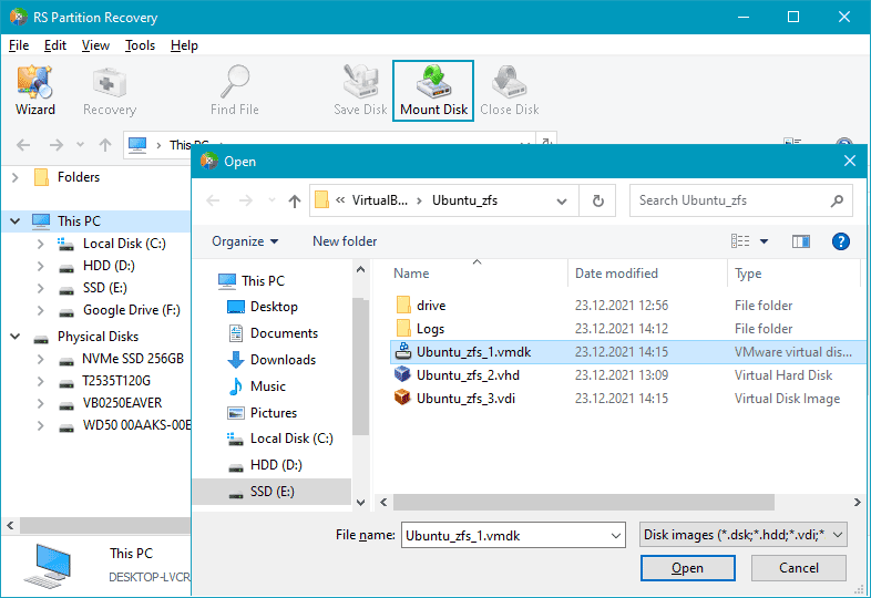 Ajouter un disque VMWare VMDK