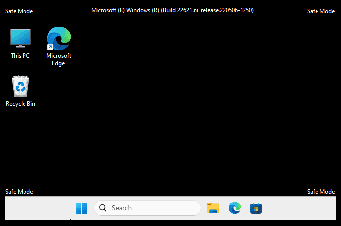 Mode Sans Échec de Windows 11