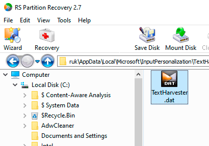 Récupération de fichiers d'une version précédente de Windows (Windows.old)